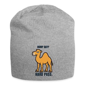 Hump Day Camel – Hard Pass - Jersey Beanie - heather grey - Front