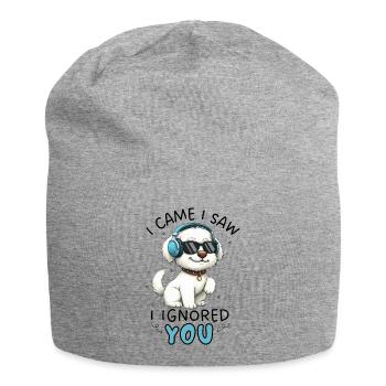 Maltais de dessin animé Je suis venu Je t’ai vu Je t’ai ignoré - Bonnet en jersey - gris chiné - Devant