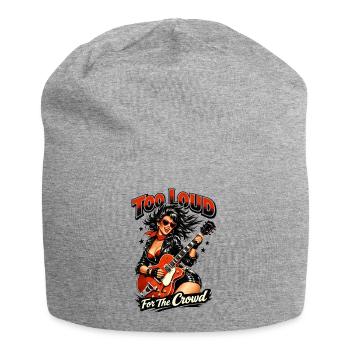 Too Loud For The Crowd: Rockabilly Pin-Up Girl - Jersey-Beanie - Grau meliert - Vorne