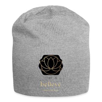 VERTRAUEN & GLAUBEN – Frieden ist deine Kraft - Jersey-Beanie - Grau meliert - Vorne
