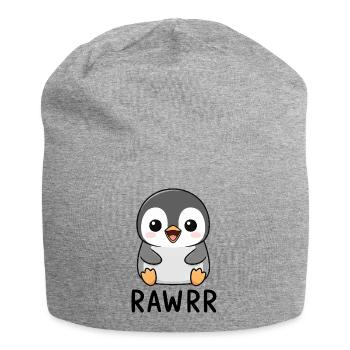 Cute Cartoon Penguin Chibi Rawr - Jersey Beanie - heather grey - Front