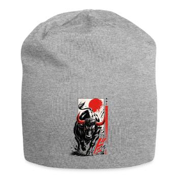 Bull Bull Anime Manga Japanese Style - Jersey Beanie - heather grey - Front