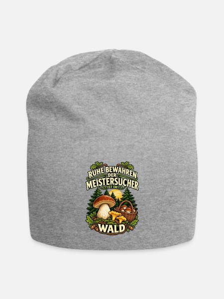 Pilzsammler Meistersucher - Jersey-Beanie - Grau meliert