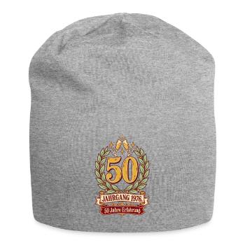 Jahrgang 1976 50 Jahre Erfahrung - Jersey-Beanie - Grau meliert - Vorne