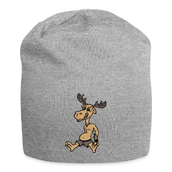 Elch - Jersey-Beanie - Grau meliert - Vorne