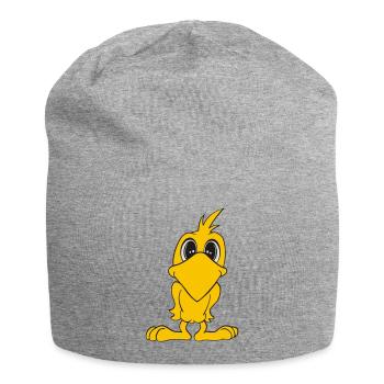 vogel - Jersey-Beanie - Grau meliert - Vorne