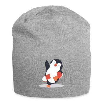 Pinguin - Jersey-Beanie - Grau meliert - Vorne