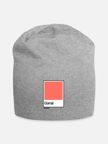 COLORS Coral - Jersey-Beanie - Grau meliert
