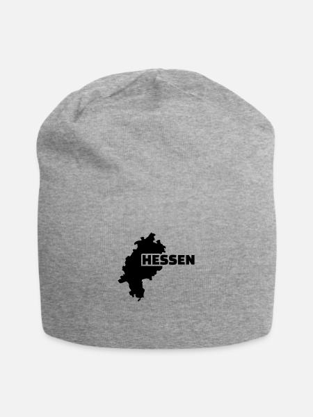 Hessen - Jersey-Beanie - Grau meliert