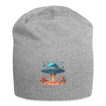 UFO Lands - Jersey Beanie - heather grey - Front