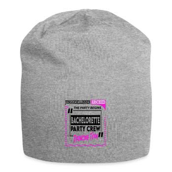 Bachelorette Party Crew Junggesellinnen Frau Drink - Jersey-Beanie - Grau meliert - Vorne