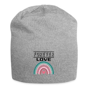 Liebe Forever I Love You Herz Hearts Wahre Liebe - Jersey-Beanie - Grau meliert - Vorne