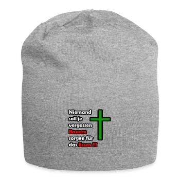 Niemand soll je vergessen Bauern sorgen für das Es - Jersey-Beanie - Grau meliert - Vorne
