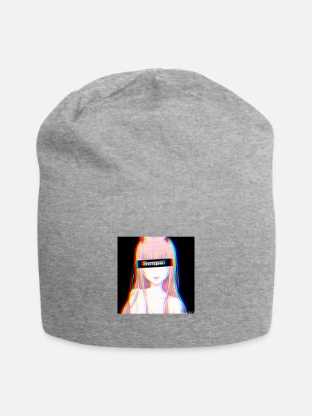 Waifu#2 - Jersey-Beanie - Grau meliert