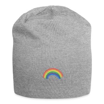 Rainbow Illustration - Jersey Beanie - heather grey - Front