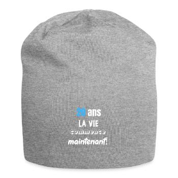 t-shirt anniversaire 20 ans, idée cadeau - Bonnet en jersey - gris chiné - Devant