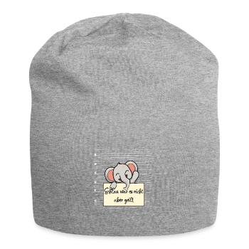 Elefant lustiger Spruch humor Gefängnisbild - Jersey-Beanie - Grau meliert - Vorne