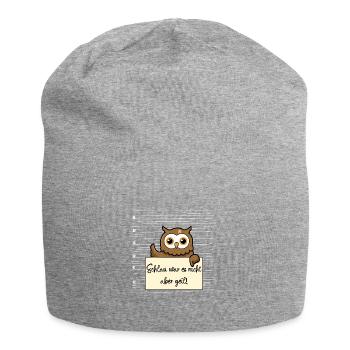 Eule lustiger Spruch humor Gefängnisbild - Jersey-Beanie - Grau meliert - Vorne