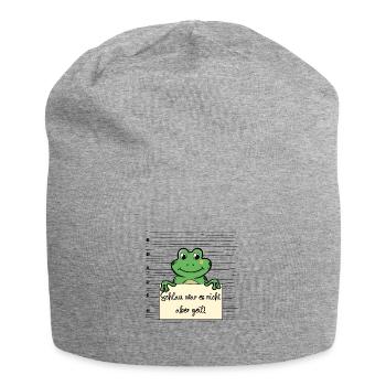 Frosch lustiger Spruch humor Gefängnisbild - Jersey-Beanie - Grau meliert - Vorne