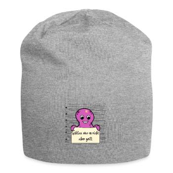 Oktopus lustiger Spruch humor Gefängnisbild - Jersey-Beanie - Grau meliert - Vorne