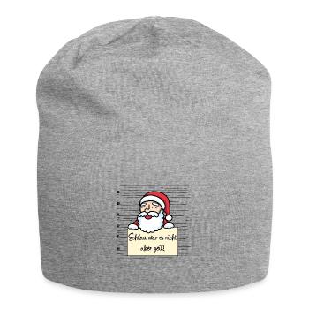 Weihnachtsmann lustiger Spruch humor Gefängnisbild - Jersey-Beanie - Grau meliert - Vorne