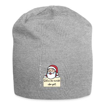 Weihnachtsmann lustiger Spruch humor Gefängnisbild - Jersey-Beanie - Grau meliert - Vorne