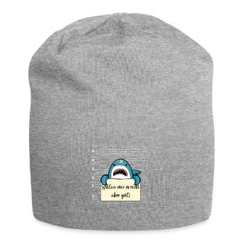 Hai lustiger Spruch humor Gefängnisbild - Jersey-Beanie - Grau meliert - Vorne
