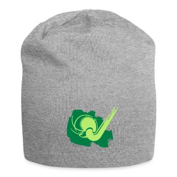 bâton de hockey et balle - Bonnet en jersey - gris chiné - Devant