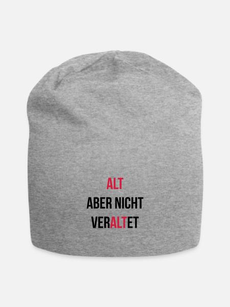 Alt aber nicht veraltet - Jersey-Beanie - Grau meliert