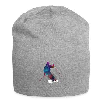 Ski sport art #ski #sport - Bonnet en jersey - gris chiné - Devant