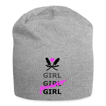 Girl Power - Jersey Beanie - heather grey - Front