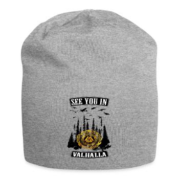 Runes Viking Valhalla nordique - Bonnet en jersey - gris chiné - Devant