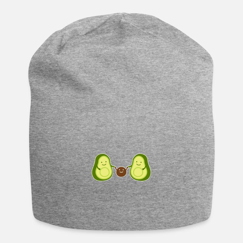 Avocado - Jersey-Beanie - Grau meliert