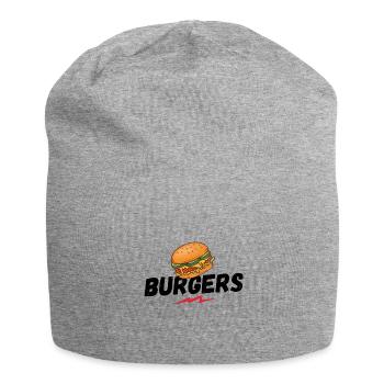 Burgers, Burgers, Hamburgers, BBQ, Grilling, Barbecue - Jersey Beanie - heather grey - Front