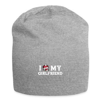 I Love My Girlfriend I Heart My Girlfriend - Jersey Beanie - heather grey - Front
