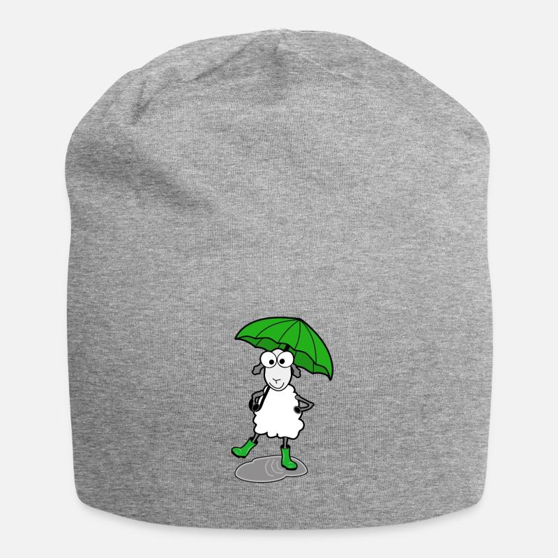 Sheep with rubber boots - Jersey Beanie - heather grey