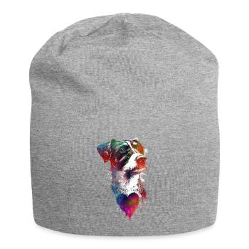 Dog love graphic art #dog - Jersey Beanie - heather grey - Front
