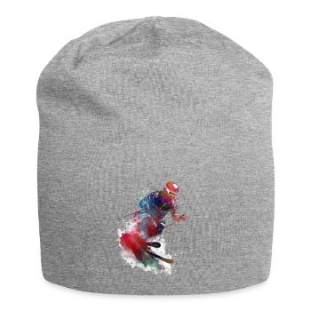 #ski #skiing #sport de ski alpin - Bonnet en jersey - gris chiné - Devant