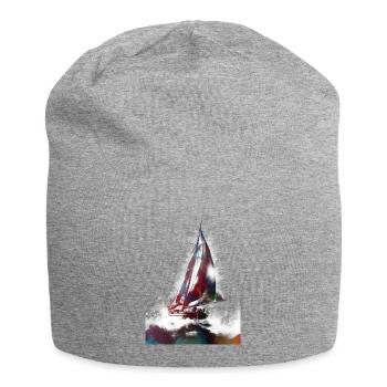Segelsport Kunst #sailing - Jersey-Beanie - Grau meliert - Vorne