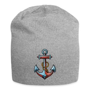 Anker Symbol Hafen - Jersey-Beanie - Grau meliert - Vorne