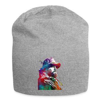 Pêche, sport, art, #fishing - Bonnet en jersey - gris chiné - Devant