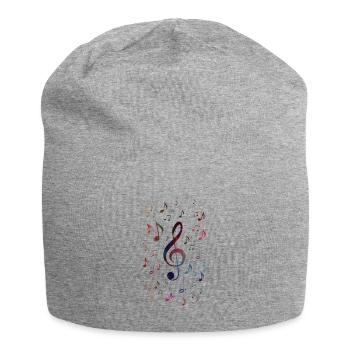 Clé de musique pour violon - Bonnet en jersey - gris chiné - Devant