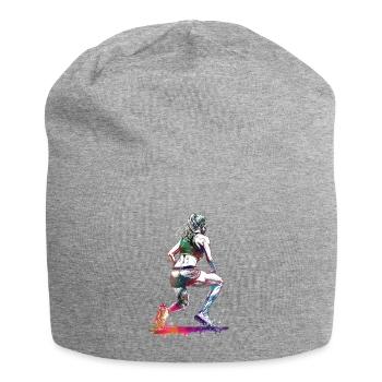 Fitness, sport, art - Bonnet en jersey - gris chiné - Devant