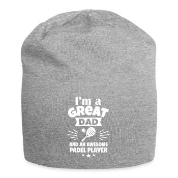 Ich bin ein toller Papa und ein Padel-Ass - Jersey-Beanie - Grau meliert - Vorne