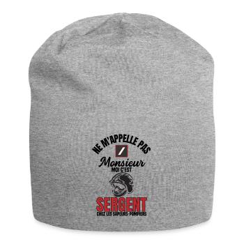 Sergent sapeur pompier - Bonnet en jersey - gris chiné - Devant