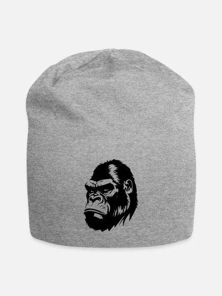 Gorilla Symbol Silhouette - Jersey-Beanie - Grau meliert