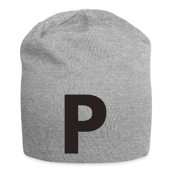 P - Jersey-Beanie - Grau meliert - Vorne