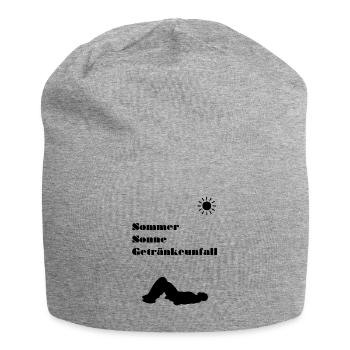 Sommer | Sonne | Getränkeunfall | Lustig | Alkohol - Jersey-Beanie - Grau meliert - Vorne