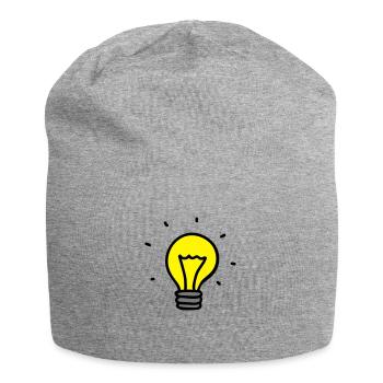 Glühbirne - Idee 3 - Jersey-Beanie - Grau meliert - Vorne