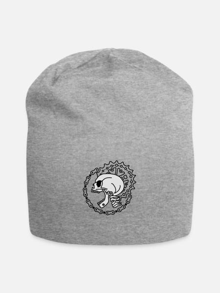 Skull Chain Punk-2c - Jersey-Beanie - Grau meliert
